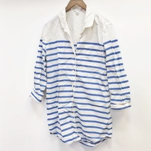 J. Crew Sleep Shirt blue + cream stripe